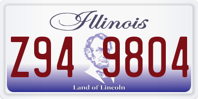 IL license plate Z949804