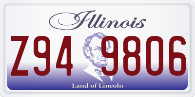 IL license plate Z949806