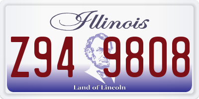 IL license plate Z949808
