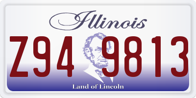 IL license plate Z949813