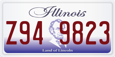 IL license plate Z949823