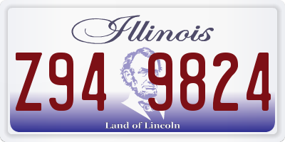 IL license plate Z949824