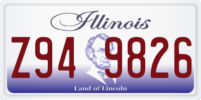 IL license plate Z949826