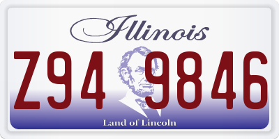 IL license plate Z949846