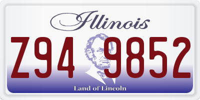 IL license plate Z949852