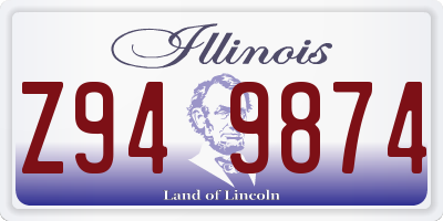 IL license plate Z949874