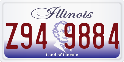 IL license plate Z949884