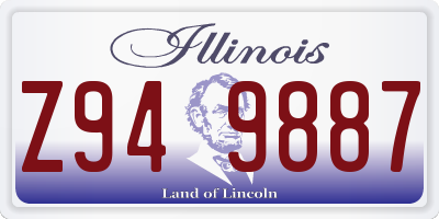 IL license plate Z949887