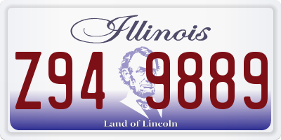 IL license plate Z949889