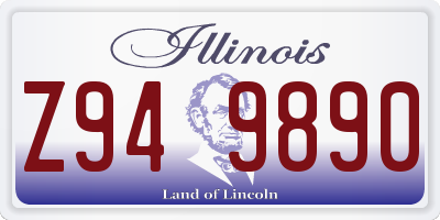 IL license plate Z949890