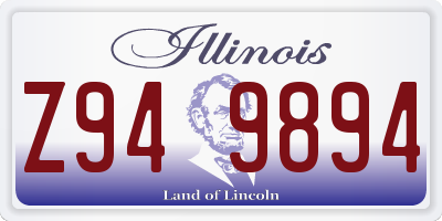 IL license plate Z949894