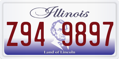 IL license plate Z949897