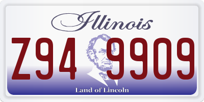IL license plate Z949909