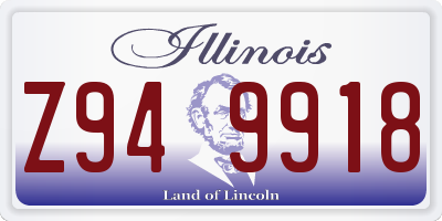 IL license plate Z949918