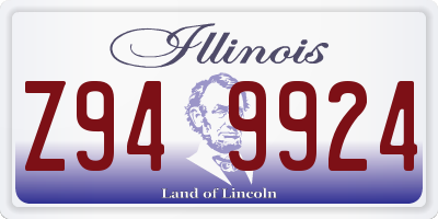 IL license plate Z949924