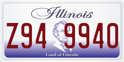 IL license plate Z949940