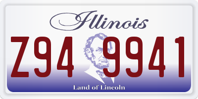 IL license plate Z949941