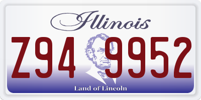 IL license plate Z949952