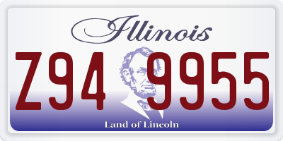 IL license plate Z949955