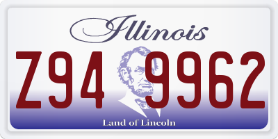 IL license plate Z949962