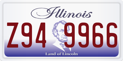 IL license plate Z949966