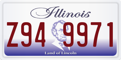 IL license plate Z949971