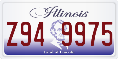 IL license plate Z949975