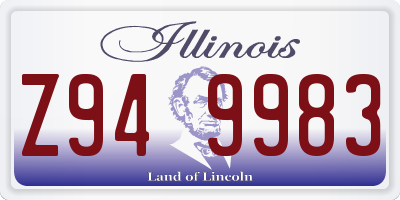 IL license plate Z949983