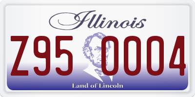 IL license plate Z950004