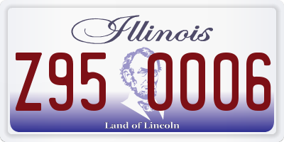 IL license plate Z950006