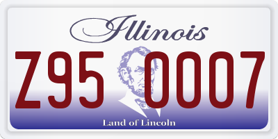 IL license plate Z950007