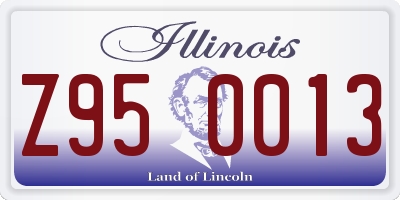 IL license plate Z950013