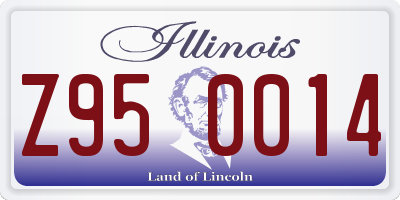 IL license plate Z950014
