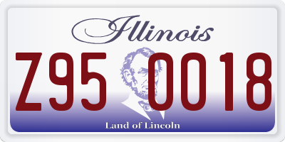 IL license plate Z950018