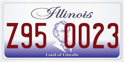 IL license plate Z950023