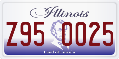 IL license plate Z950025