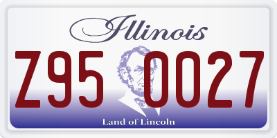 IL license plate Z950027