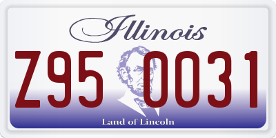 IL license plate Z950031