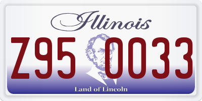 IL license plate Z950033