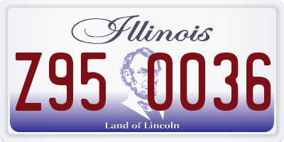 IL license plate Z950036