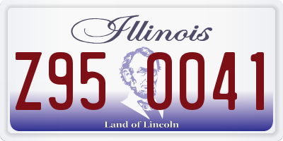 IL license plate Z950041