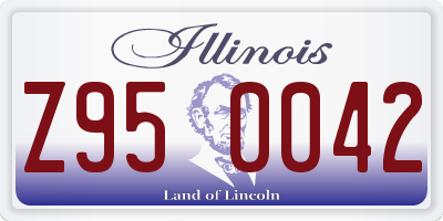 IL license plate Z950042