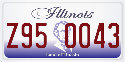 IL license plate Z950043
