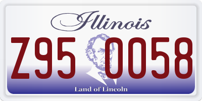 IL license plate Z950058