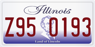 IL license plate Z950193