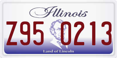 IL license plate Z950213