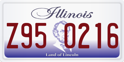 IL license plate Z950216