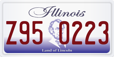 IL license plate Z950223