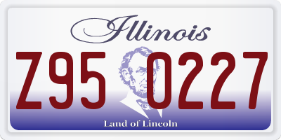 IL license plate Z950227