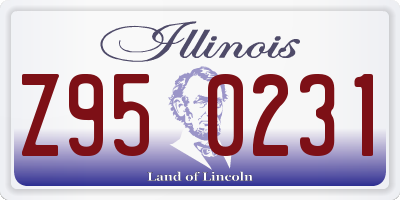 IL license plate Z950231